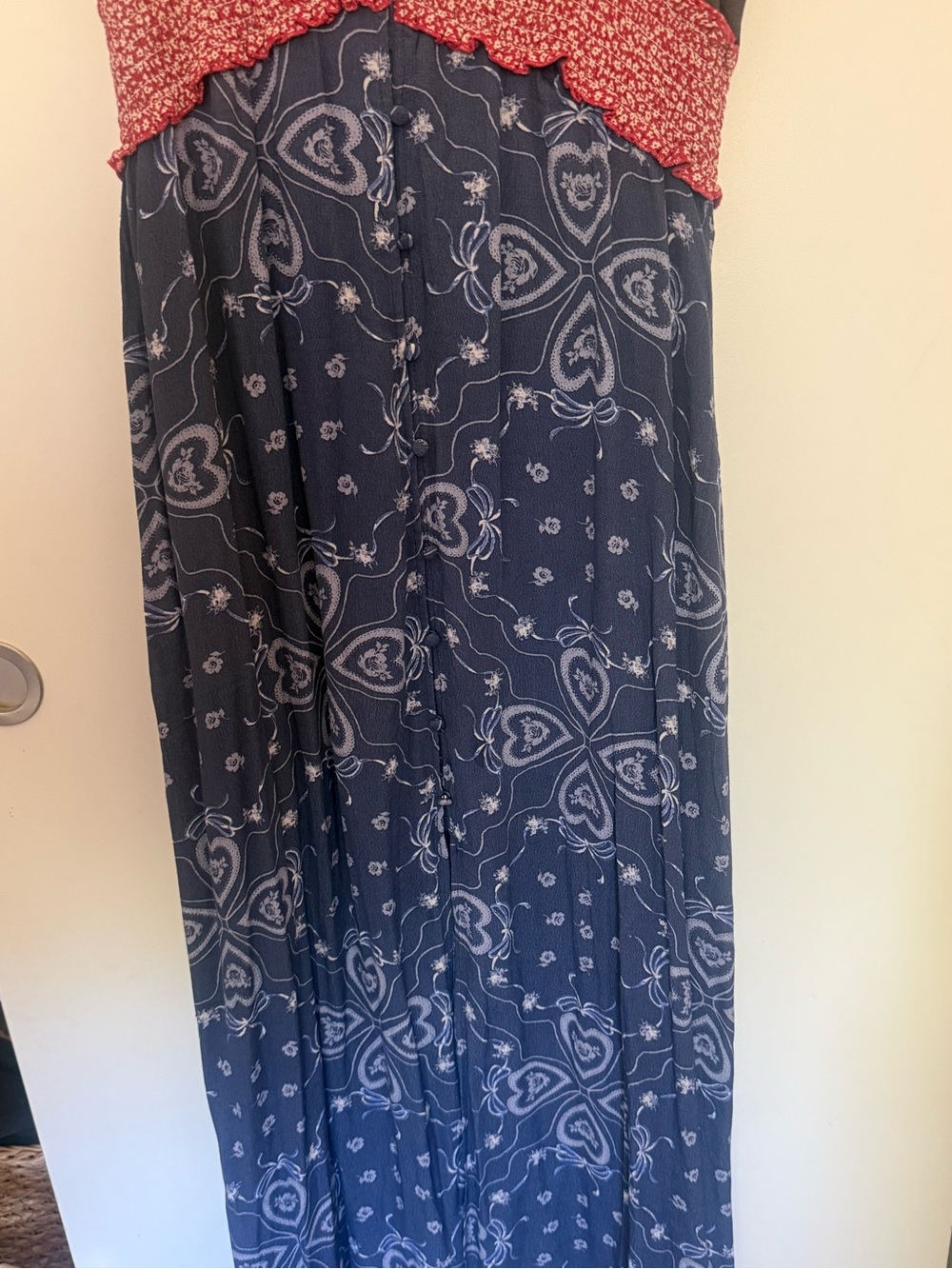 Kimchi Blue Sophia's Patchwork V Neck Dress on Days of Our Lives - Picture 5 of 6